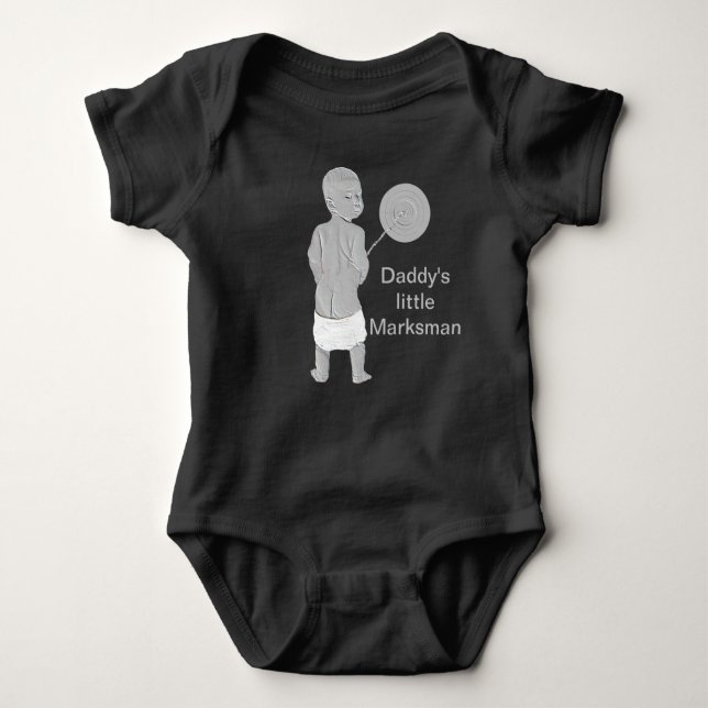 Daddy's little Marksman Baby Bodysuit (Front)