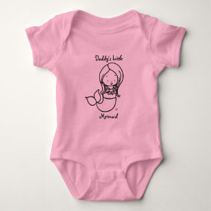 Daddy's Little Mermaid Baby Bodysuit