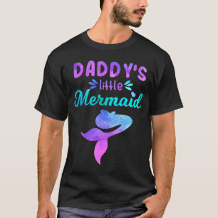 Daddy's Little Mermaid Cute Family Matching Birthd T-Shirt