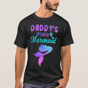 Daddy's Little Mermaid Cute Family Matching Birthd T-Shirt