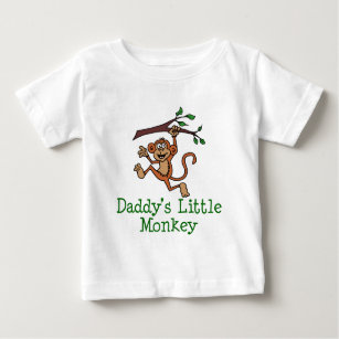 Daddy's Little Monkey Baby T-Shirt