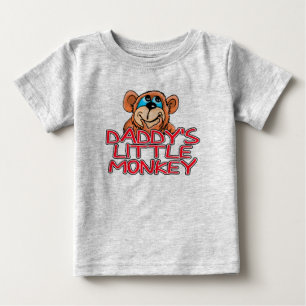 Daddy's Little Monkey Baby T-Shirt