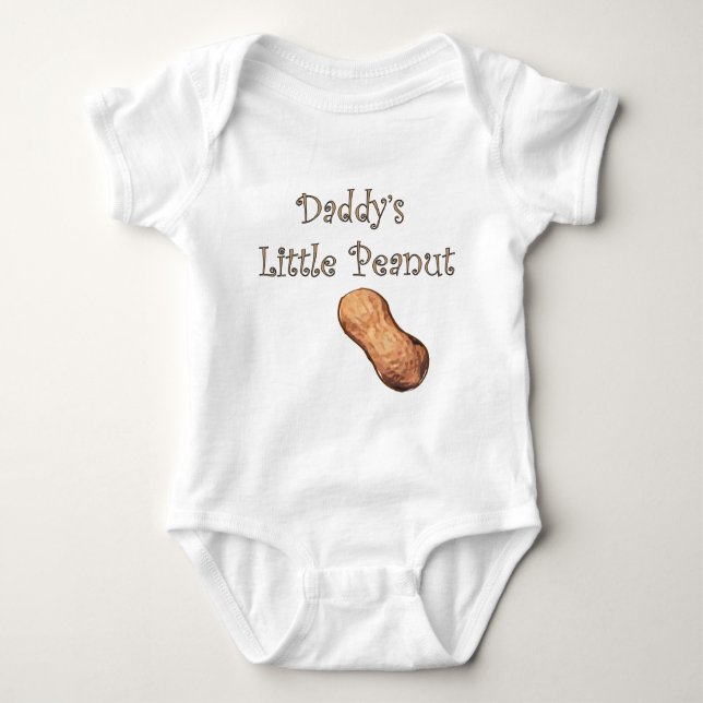 Daddy's Little Peanut Baby Bodysuit (Front)