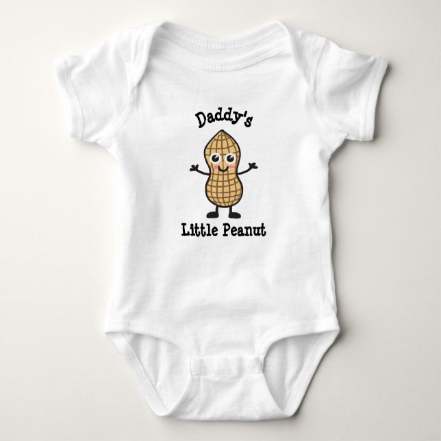 Daddy's Little Peanut Baby Bodysuit (Front)