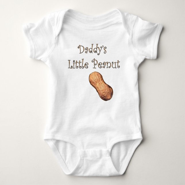 Daddy's Little Peanut Baby Bodysuit (Front)