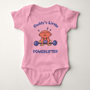 Daddys Little Powerlifter Kids Sport Powerlifting Baby Bodysuit