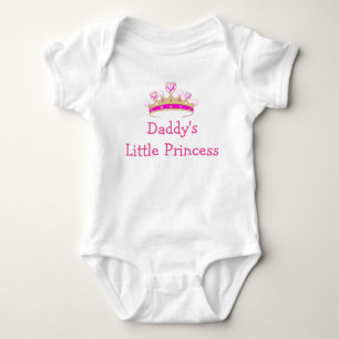 Daddy's Little Princess and Heart Crown Baby Bodysuit
