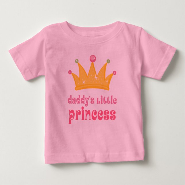 Daddy's Little Princess Crown Baby T-Shirt (Front)