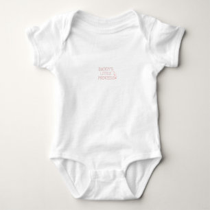 Daddy's little princess funny pink heart  baby bodysuit