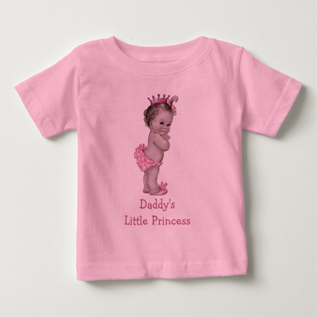 Daddy's Little Princess Vintage Baby T-Shirt (Front)