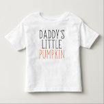 Daddy's Little Pumpkin Toddler T-Shirt<br><div class="desc">Cute text design featuring the words "daddy's little pumpkin" in black and orange lettering</div>