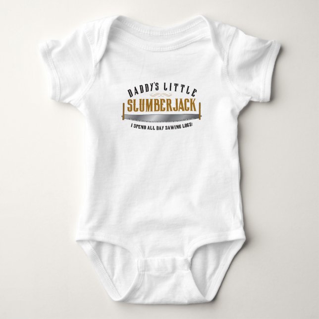 Daddy's Little Slumberjack one-piece baby outfit Baby Bodysuit (Front)