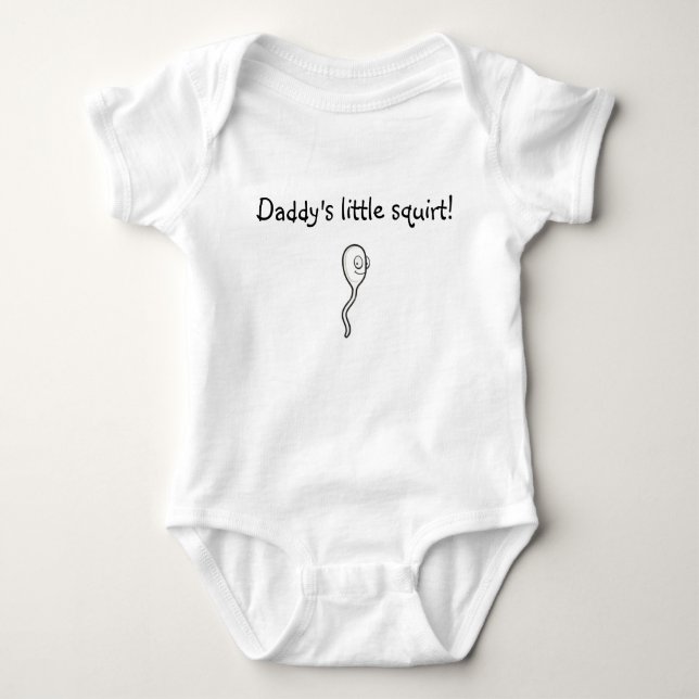 Daddy's little squirt! baby bodysuit (Front)