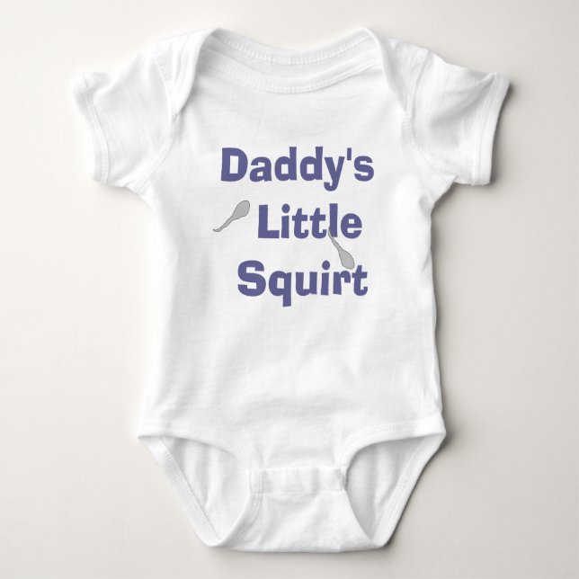 Daddy's Little Squirt -Boy Baby Bodysuit (Front)