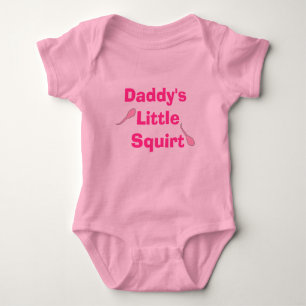 Daddys Little Squirt- Girl Baby Bodysuit