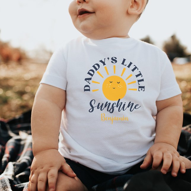 Daddy's Little Sunshine Custom Funny Gift Newborn Baby T-Shirt (Creator Uploaded)