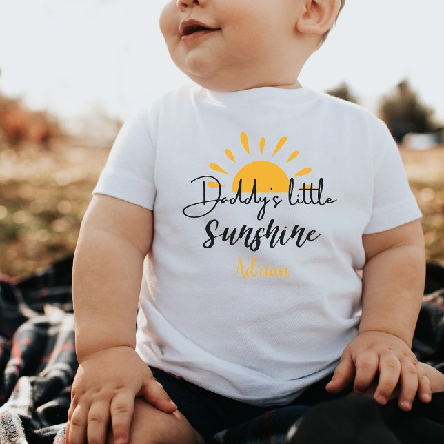 Daddy's Little Sunshine Custom Funny Gift Newborn Baby T-Shirt (Creator Uploaded)