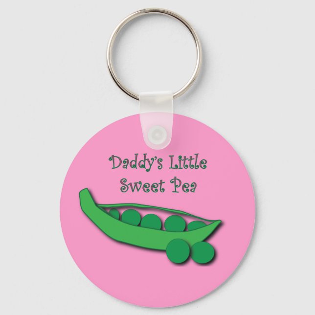 Daddy's Little Sweet Pea Keychain (Front)
