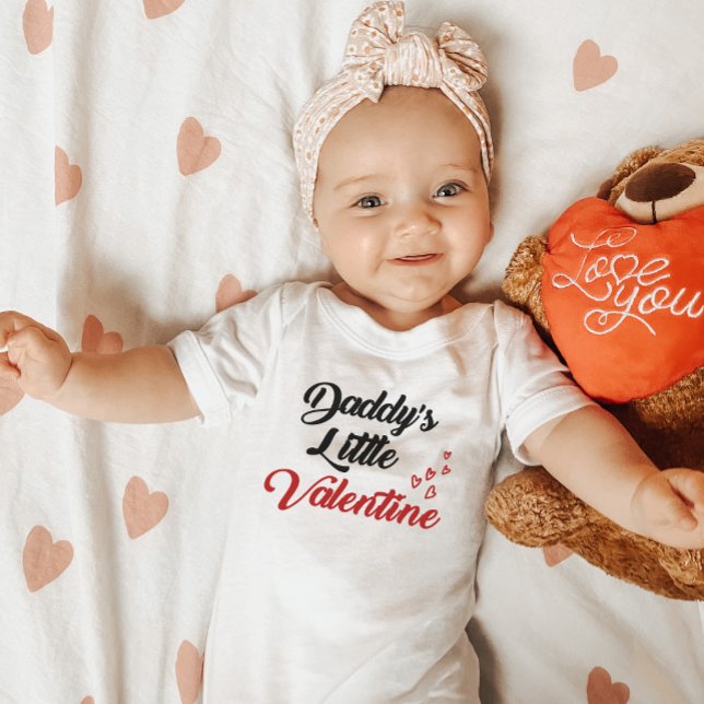 Daddy's Little Valentine Baby's First Valentine's Baby Bodysuit (Creator Uploaded)