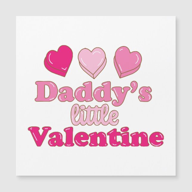 Daddy's Little Valentine design with hearts (Front)