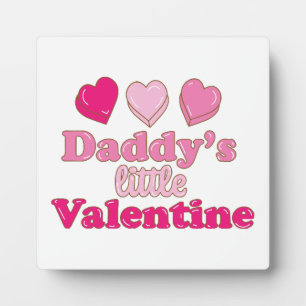 Daddy's Little Valentine design with hearts Plaque