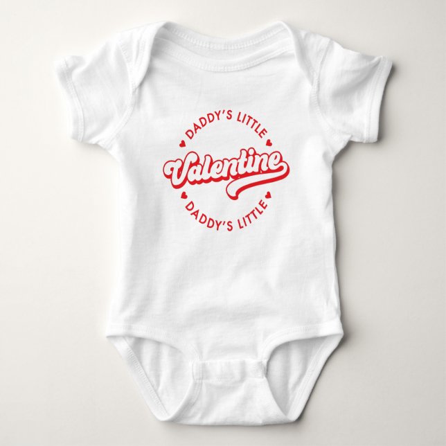 Daddy's Little Valentine Kids Shirt (Front)