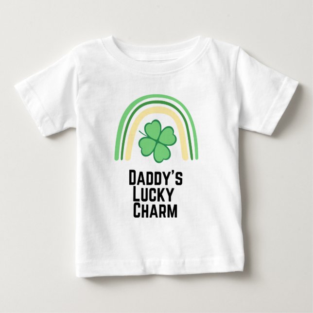 Daddy's Luck Charm Baby T-Shirt (Front)