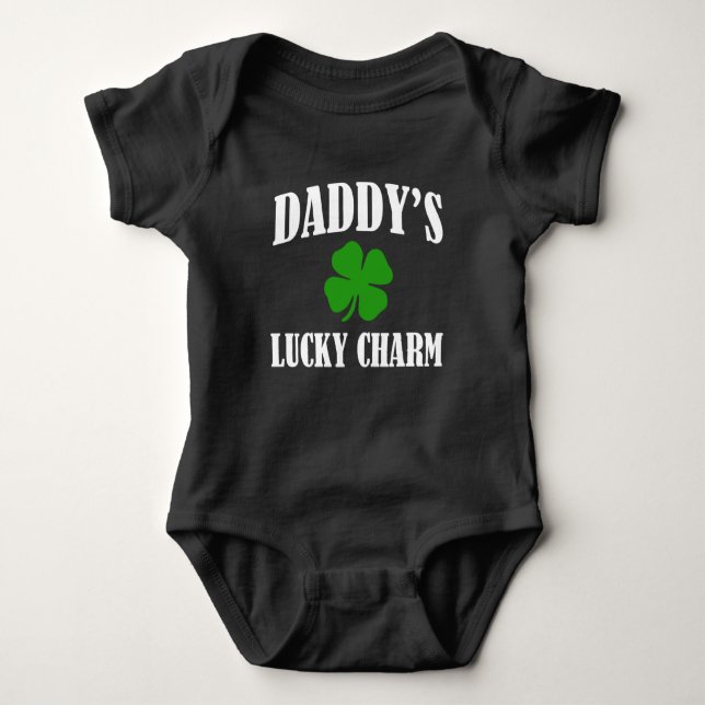 Daddy's Lucky Charm Baby St. Patricks day shirt (Front)