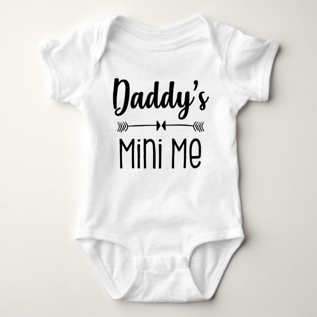 Daddy's Mini Me Baby Bodysuit (Front)