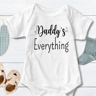 Daddy's Personalised Black Text Custom Unisex Baby Bodysuit