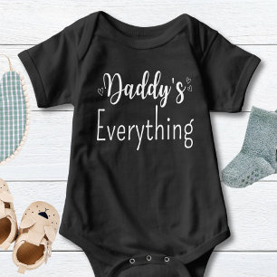 Daddy's Personalised White Text Custom Unisex Baby Bodysuit