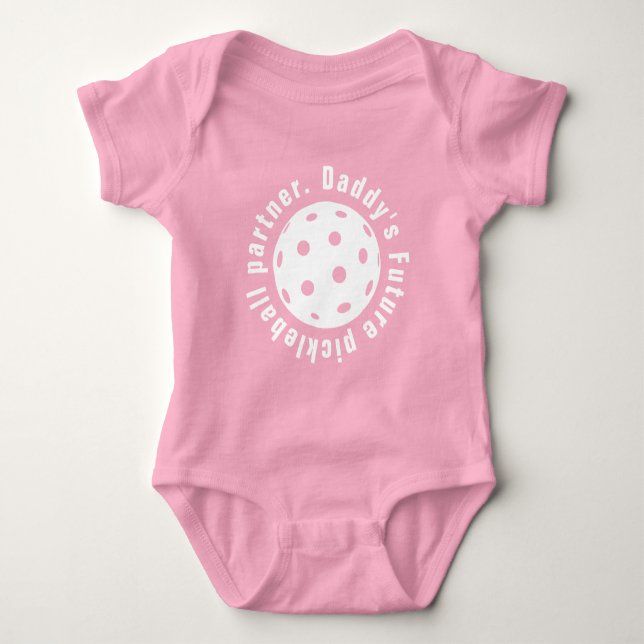 Daddy's pickleball partner baby bodysuit (Front)