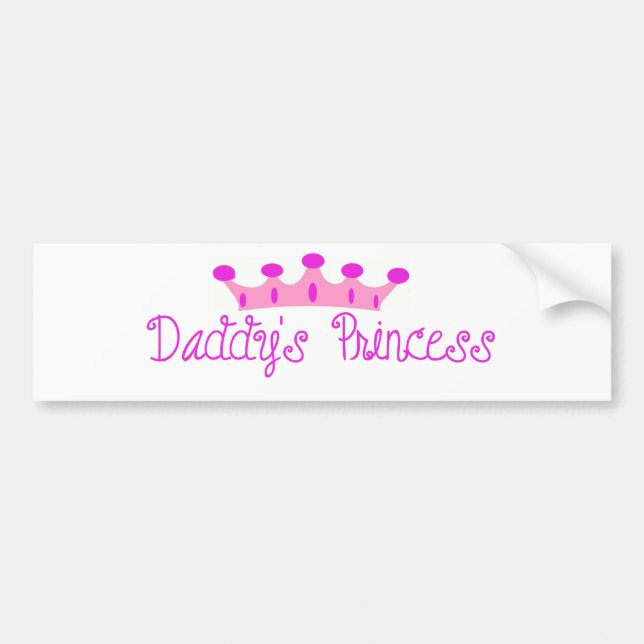 Daddy's Princess Bumper Sticker (Front)