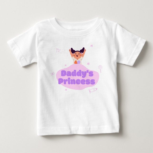 Daddys Princess is Happy Baby T-Shirt (Front)