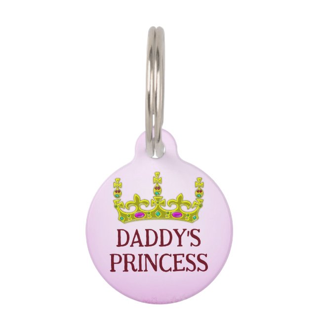 Daddy's princess pet tag (Front)