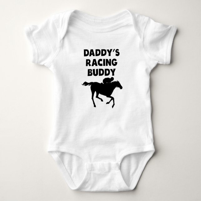 Daddy's Racing Buddy Baby Bodysuit (Front)