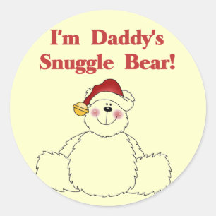 Daddy's Snuggle Bear Tshirts and Gifts Classic Round Sticker