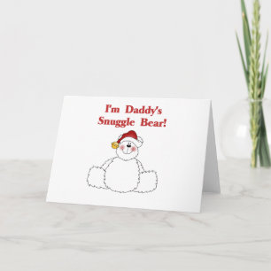 Daddy's Snuggle Bear Tshirts and Gifts Holiday Card