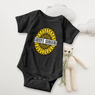 Daddy's Sunshine Sunflower Baby Bodysuit