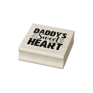 Daddy's Sweet Heart Rubber Stamp