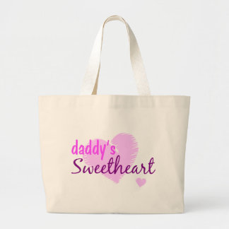 Daddy's Sweetheart Large Tote Bag