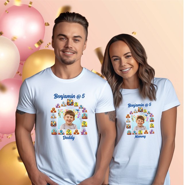 Daddy's T Shirt Kids Birthday Baby Dinosaur Theme (Creator Uploaded)