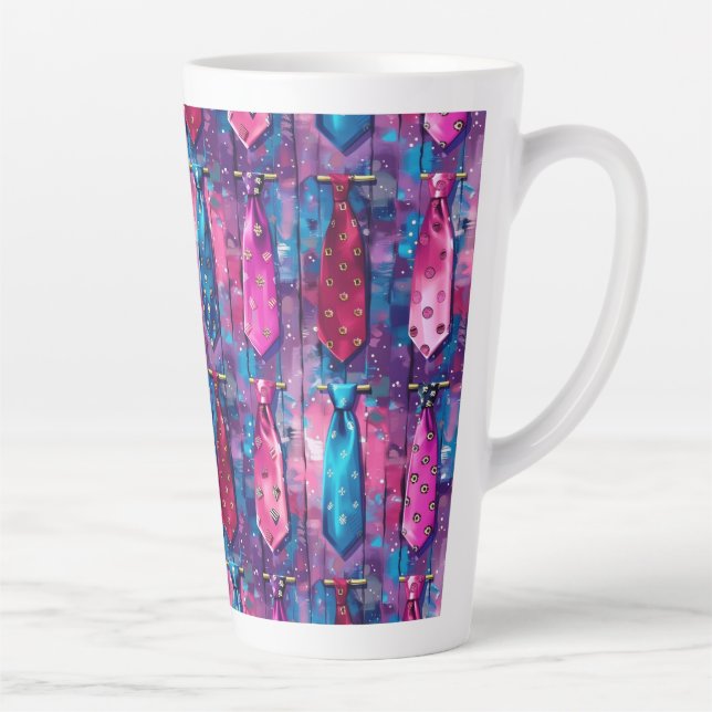 Daddy's Tie Collection Large Ceramic Latte Mug (Right)