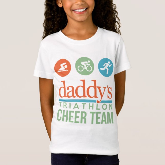 daddy's triathlon cheer team T-Shirt (Front)