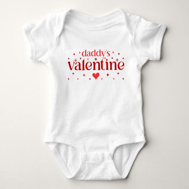 Daddy's Valentine Baby Bodysuit (Front)