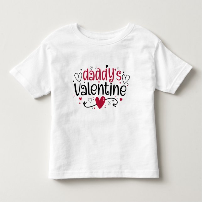 Daddy's Valentine cute hearts  Toddler T-Shirt (Front)
