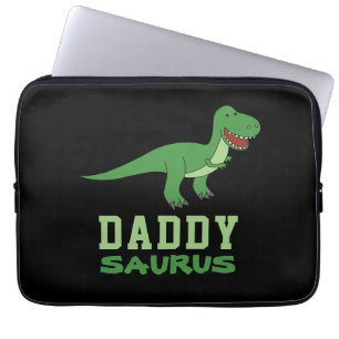 Daddysaurus Dinosaur T-Rex Dino Dad Father's Day Laptop Sleeve