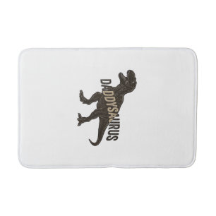 Daddysaurus Dinosaur Vintage Engraving Shirt Desig Bath Mat