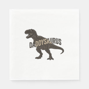 Daddysaurus Dinosaur Vintage Engraving Shirt Desig Napkin