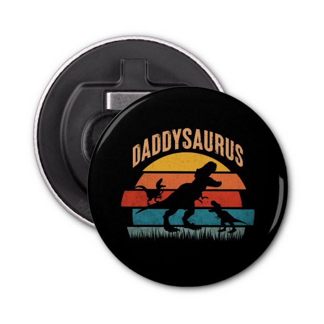 Daddysaurus - Fun Dinosaur Dad Design Bottle Opener (Front)